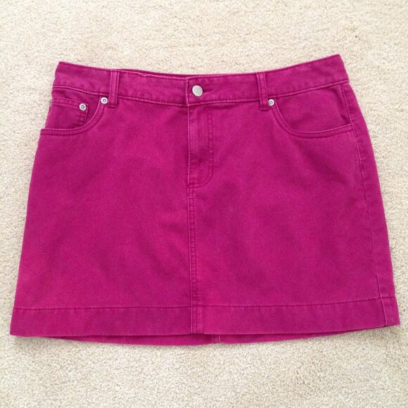 Bright Pink Corduroy Mini Skirt By Canyon River Blues Brand - Picture 1 of 8